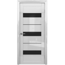 Дверь межкомнатная ALBERO Мегаполис GL ПРАГА GL Белый глянец, стекло черное Дверь межкомнатная ALBERO Мегаполис GL ПРАГА GL Белый глянец, стекло черное